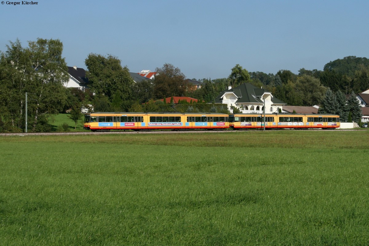 TW 806 und 808 als S32 bei Oberöwisheim, 24.09.2013.