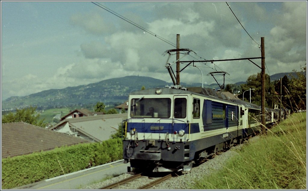 Als  MOB'stalgie  noch Gegenwart war: MOB Panoramic Express bei Fontanivent. 
im Aug. 1994, (gescanntes Negativ)