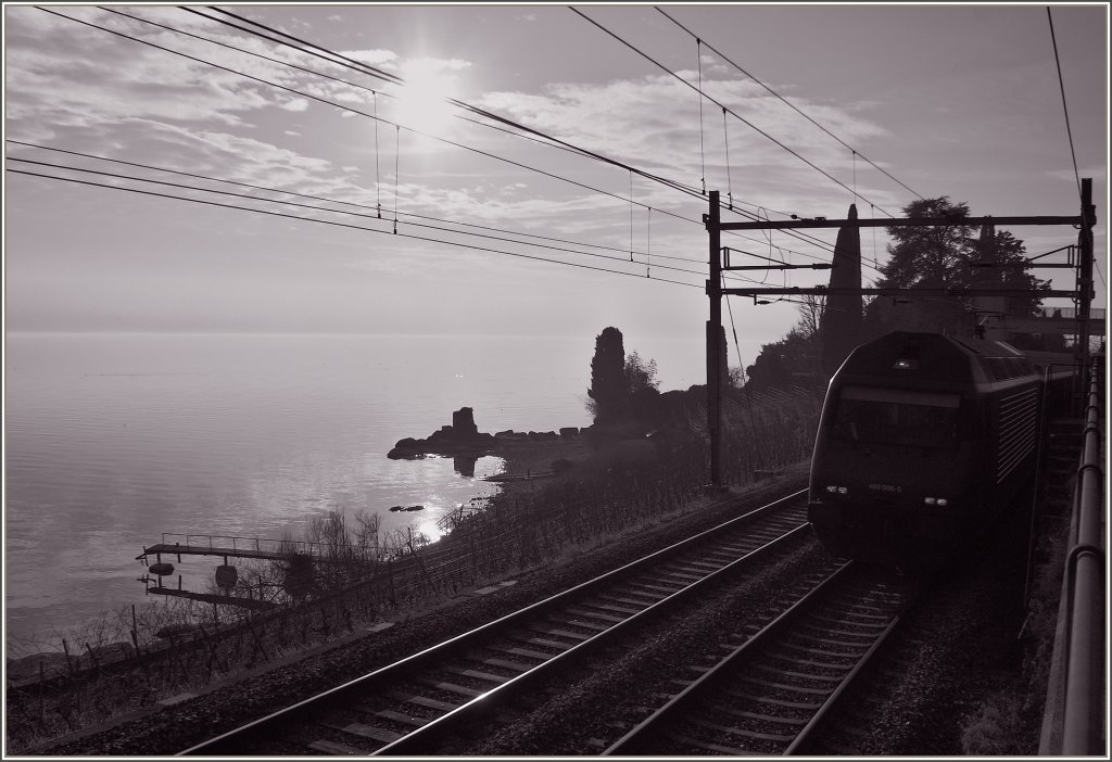 Auf dem Weg ins Wallis ist diese Re 460 mit ihrem Zug.
(25.02.2012)