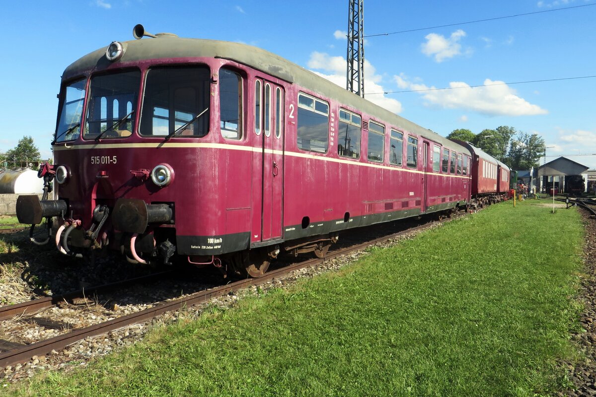 Akkutriebwagen 515 011 ist im Besitz der BEM in Nördlingen und wurde am 26 mai 2022 ins BEM fotografiert.