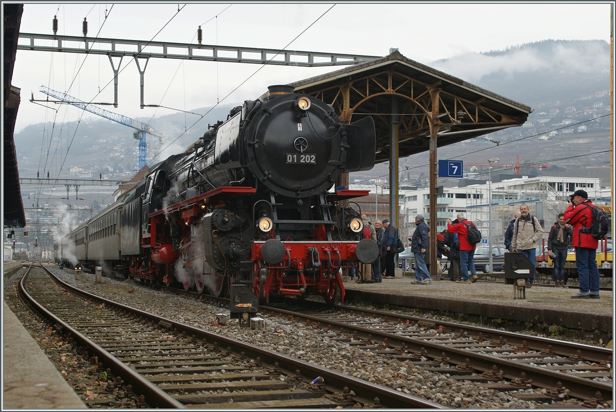 Die pr�chtige 01 202 in Vevey. 
18. Jan. 2014