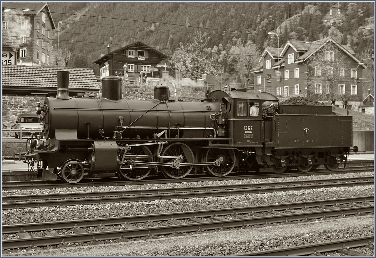 Die schöne B 3/4 1367 in Göschenen.
21. Okt. 2017