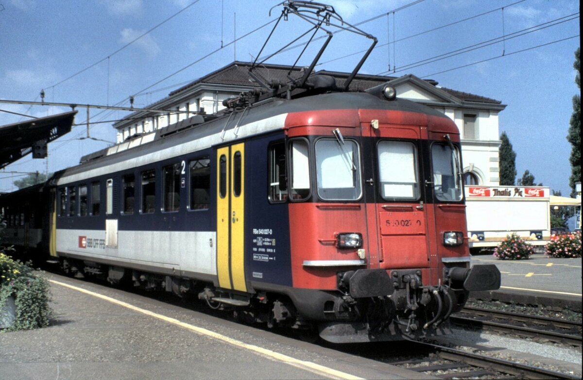SBB RBe 540 027-0 i Rorschach am 21.08.1996.