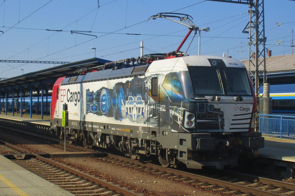 Soloauftritt f�r EP Cargo 193 844 durch Breclav am 21.September 2018.