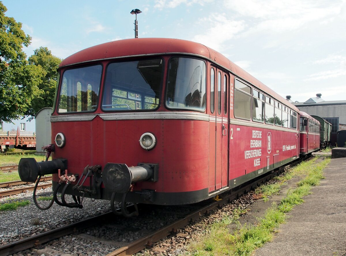 VT 98 im Bahnpark Augsburg am 23.08.2015.