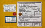 Anschiftentafel  der Materialf�rder- und Siloeinheit MFSD 100 der MGW Gleis- und Weichenbau-GmbH (Berlin) Nr.