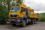   ZW-MAN TGS 26.440 mit WINDHOFF SFE  (Schienenfahrsysteme-Einheit) und Hubarbeitsb�hne, Schweres-Nebenfahrzeug-Nr.