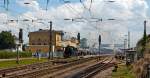   Bahnhof Neustadt an der Weinstra�e am 31.05.2014 beim Dampfspektakel 2014, von Gleis 1 f�hrt gerade Dampflokomotive 52 4867 der HEF (Historische Eisenbahn Frankfurt e. V.) in Richtung Alsenz