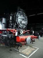 Front der 80 023 im Sächsischen Eisenbahnmuseum in Chemnitz am 19.04.2017.