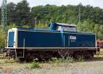 212 376-8 der Aggerbahn (Andreas Voll e.K., Wiehl), ex DB V 100 2376, ex DB 212 376-8 abgestellt am 28.08.2011 in Betzdorf/Sieg.