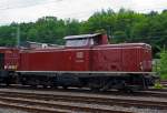 212 370-1 der EfW-Verkehrsgesellschaft mbH, abgestell am 08.06.2012 in Betzdorf (Sieg).