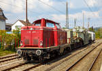 Ein Trafotransport der Amprion GmbH, ex RWE Energie AG, steht am 25.08.2019 im Bahnhof Siegen-Geisweid, da es erst wieder in der folgenden Nacht über die Siegstrecke weiter nach Wesel zum Schrott