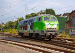   Die 225 073-6 (92 80 1225 073-6 D-AIX) der AIXrail GmbH am 20.07.2018 beim Manöver in Betzdorf (Sieg).