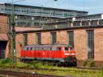   Die 218 417-4 (92 80 1218 417-4 D-DB) ist am 25.05.2012 beim Betriebswerk in Frankfurt am Main Hauptbahnhof abgestellt.