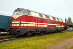   Die 228 321-6 (92 80 1228 321-6 D-CLR) der Cargo Logistik Rail Service GmbH (CLR), ausgestellt am 06.05.2017 auf dem Familienfest der Magdeburger Eisenbahnfreunde im Wissenschaftshafen Magdeburg.