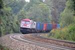 OHE 330092 mit Conainerzug in Ulm am 18.09.2009.