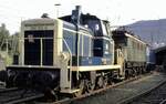 260 012-0 verschiebt 144  081-7 und 118 050-4 in Geislingen / Steige für das Jubiläum 50 Jahre Elektrifizierung der Steigeam 24.06.1983.