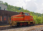   Die ehemalige Lok 52 der VSG - Vereinigte Schmiedewerke GmbH, Werk Hattingen, ex Ruhrstahl 34, am 05.06.2011 im LWL-Industriemuseum Henrichshütte in Hattingen.