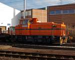   Lok 5  Helga  der Deutschen Edelstahlwerke (DEW), zuvor Edelstahlwerke Südwestfalen auf den Werksgleisen am 21.02.2011 in Siegen-Geisweid.