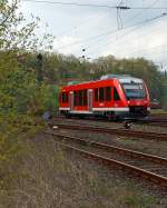 640 009(LINT 27) der 3-L�nder-Bahn als RB 95 (Au/Sieg - Siegen), hier am 01.05.2012 kurz vor der Einfahrt in den Bahnhof Betzdorf/Sieg.