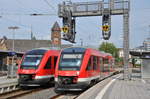 Da am 26.08.2017 der Triebwagen 640 015 komplett ausfiel und keine Lebenszeichen mehr von sich gab, musste in Gießen 640 013 um den kaputten 640 herumfahren und sich vorne wieder ankuppeln.
