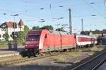 CNL nach Kobnhavn mit 101 079 treft am 5 Juni 2014 in Offenburg ein.