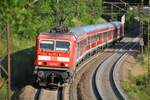 143 347 mit Nahverkehrzug (n-Wagen) auf der Geislinger Steige am 26.06.2012.