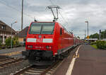 Die 146 119-3 (91 80 6146 119-3 D-DB) als Schublok mit dem RE 30  Main-Weser-Express  (Frankfurt (Main) Hdf - Gießen - Marburg Hbf - Treysa - Kassel Hbf) am 25.08.2014 im Bahnhof Treysa.

Die TRAXX P160 AC1 wurde 2004 von Bombardier in Kassel unter der Fabriknummer 34018 gebaut und an die DB Regio geliefert. 
