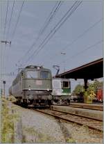 Damit die E50 091 / 150 091-7 aus Koblenz etwas Gesellschaft bekommt:  
Die DB 150 169-1 in Weinfelfden. 26.09.1996
(Gescannts Negativ)