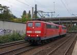 BR 151: Die 151 022-1 und 151 64-3 als Lokzug in HAMBURG HARBURG am 14.