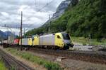 Ausfahrt von der kahler TX Log U2-095 aus Erstfeld nach G�schenen am 7 Juni 2009.
