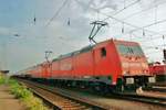 Am 29 Mai 2010 steht 185 230 mit 185 016 am 2.Stelle in Grosskorbetha.