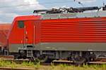   Detail der 189 058-1 der DB Schenker Rail Deutschland AG, am 03.06.2014 in Kreuztal.