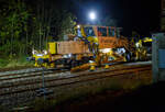Die Baustelle Bahnhof Herdorf am Abend des 26 Oktober 2025 (ab 21:10 Uhr).