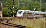 ICE 4 812 212-5 Tz9212 mit Werbung  Nationaler Partner der UEFA EURO 2024  Geialingen Steige 02.09.2023.