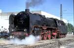 01 066 vom Bayerischen Eisenbahnmuseum Nördlingen bei den Ulmer Eisenbahnfreunden in Amstetten am 16.06.1996.