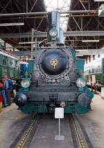 Die ex bayerische R 3/3 - 4701, ex DR 89 810, ex DB 89 810, eine ehemalige bayerische Güterzugtenderlokomotive, am 14.06.2014 im DB Museum Koblenz-Lützel.
