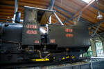 Detail (Führerhaus und Tender) der Zahnraddampflokomotive ex BHStB (Bosnisch-Herzegowinischen Staatsbahnen) / BHLB (Bosnisch-Herzegowinische Landesbahnen) IIIc5 719, ab 1918 SHS 719