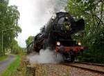 Die  52 8134-0 der Eisenbahnfreunde Betzdorf fuhr Sonderfahrten, anl�sslich der 100 Jahr Feier der Westerwaldbahn (WEBA) am 31.08.2013, zwischen Scheuerfeld/Sieg und dem Betriebshof Bindweide der