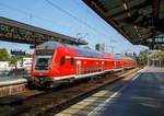 Steuerwagen vorraus (Schublok 112 155-7) f�hrt der RE 1 nach Brandenburg an der Havel am 19.09.2018 in den Bahnhof Zoo (Bahnhof Berlin Zoologischer Garten) ein.