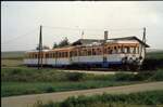 WEG VT Schmalspur in Oppingen, der heutigen Endstation des Alb-Bähnle im Juli 1981.