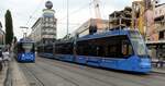 Stra�enbahn / Stadtverkehr; M�nchen;  Avenio T 1.6 Nr.2803 von Siemens Baujahr 2013 und R 2.2b Nr.2123 von AEG-IFTEC Baujahr 1995 am Stachus in M�nchen am 09.06.2019.