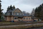 Der Bahnhof W�rgendorf an der Hellertalbahn (KBS 462), hier am 26.11.2011