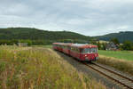 DPE-G 29549 als Sonderfahrt der Oberhessischen Eisenbahnfreunde (OEF) von Erndtebrück nach Gießen am 09.09.2018 in der wundervollen Wittgensteiner Heimat.
