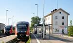 642 121 und 642 120 in Krumbach am 15.06.2012.