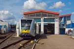   Der Betriebshof der Hessische Landesbahn GmbH (HLB) in Butzbach (Ost) am 20.08.2014.