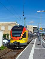   Der 5-teiliger Stadler FLIRT 429 542 / 429 042 der HLB (Hessischen Landesbahn) f�hrt am 13.08.2014 von Hbf Marburg/Lahn als RB 30   Main-Weser-Bahn  (Umlauf HLB 24955), Verbindung Marburg - Gie�en -