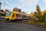   Der VT 264 (95 80 0648 664-0 D-HEB / 95 80 0648 164-1 D-HEB) ein Alstom Coradia LINT 41 der HLB (Hessische Landesbahn), ex Vectus VT 264, hat am 04.11.2017 den Bf.