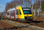   Der VT 202 (95 80 0640 102-9 D-HEB) ein Alstom Coradia LINT 27 der (Hessische Landesbahn) fährt am 16.02.2019, als RB 93  Rothaarbahn  (Bad Berleburg - Kreuztal - Siegen - Betzdorf), von
