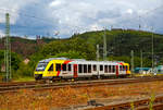   Der VT 260 (95 80 0648 160-9 D-HEB / 95 80 0648 660-8 D-HEB), ein Alstom Coradia LINT 41 der HLB (Hessische Landesbahn), hat am 19.06.2020 als RB 93  Rothaarbahn  zuvor im Endbahnhof Betzdorf (Sieg)